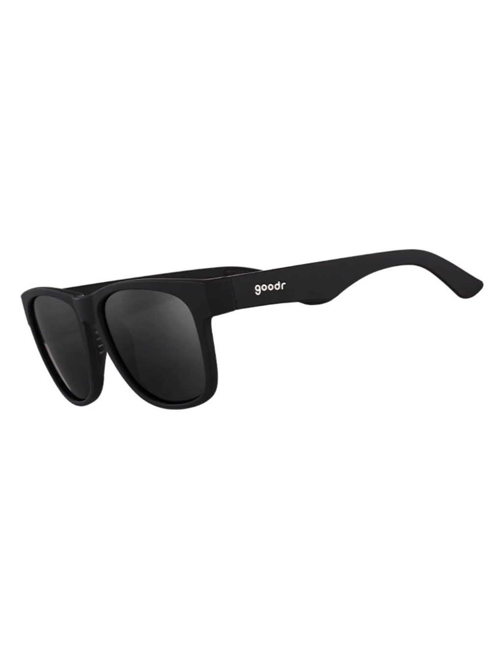 goodr Hooked on Onyx Classic Black Polarized Sunglasses, Large Fit, Unisex
